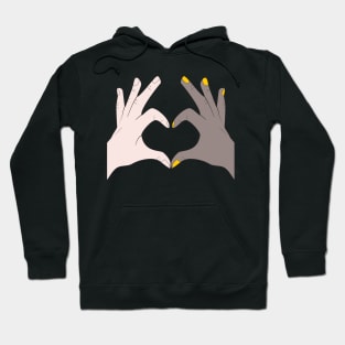 Hands Making Heart Shape Love Sign Language Valentine's Day Hoodie